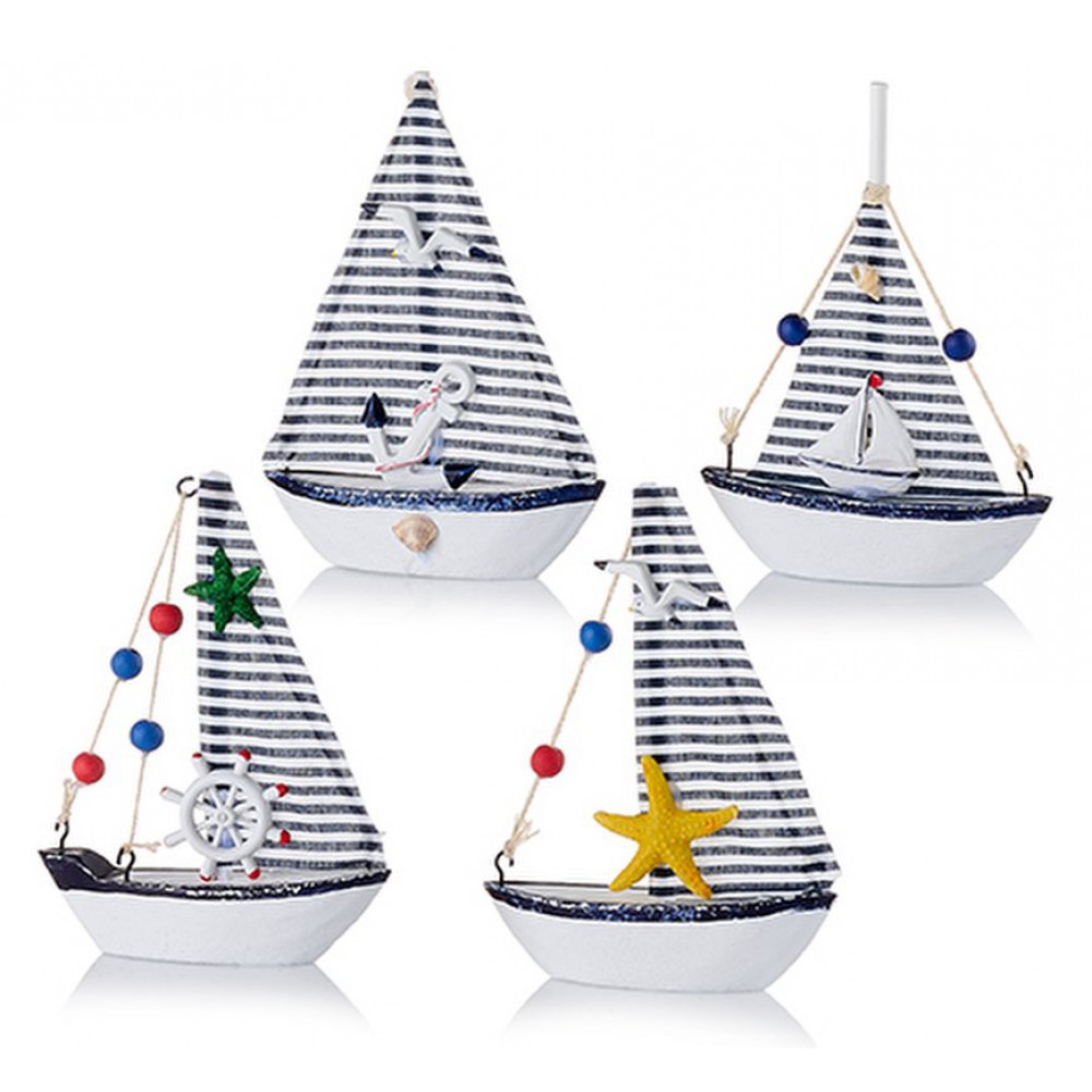 ΜΠΟΜΠΟΝΙΕΡΑ ΞΥΛΙΝΟ ΚΑΡΑΒΑΚΙ ΜΠΛΕ ΡΙΓΑ 4 ΣΧΕΔΙΩΝ 11X14CM 