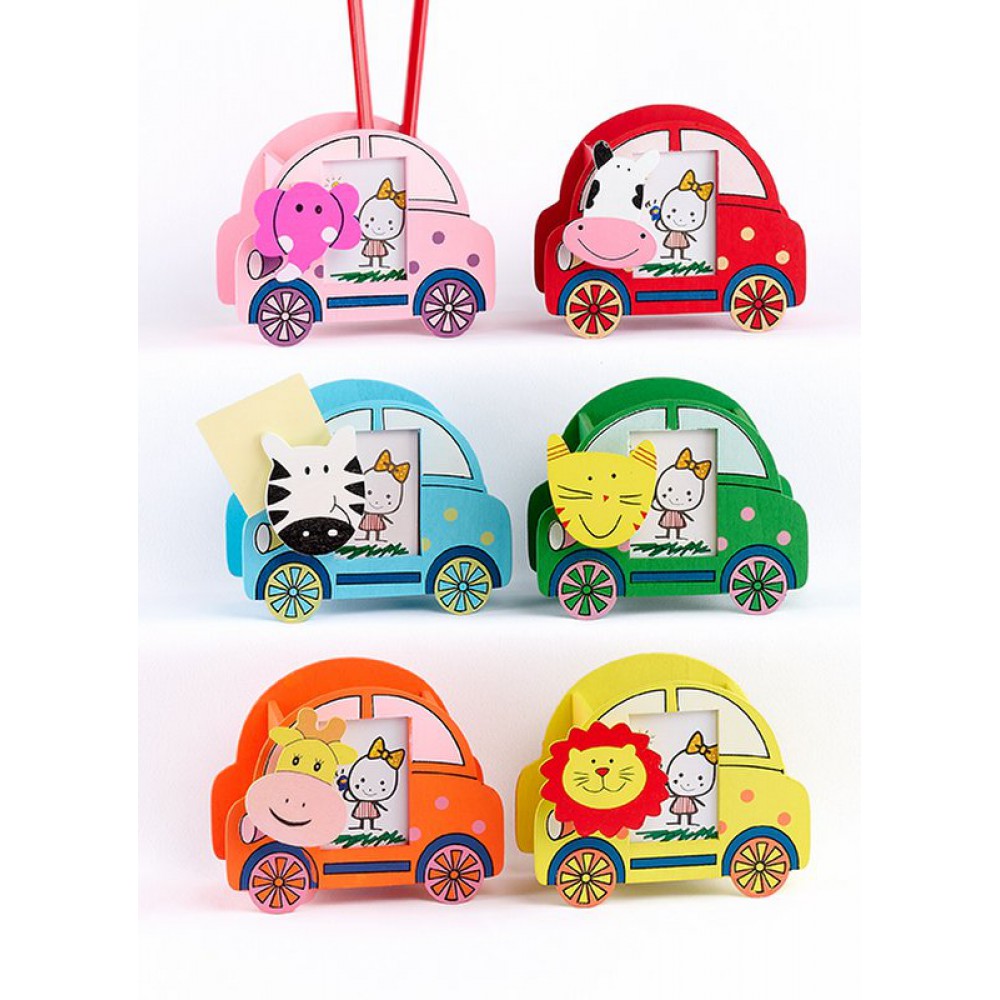 ΜΠΟΜΠΟΝΙΕΡΑ ΞΥΛΙΝΗ ΜΟΛΥΒΟΘΗΚΗ ΑΥΤΟΚΙΝΗΤΟ ΜΕ ΜΕΜΟ ΖΩΑΚΙΑ 6 ΣΧΕΔΙΩΝ 12X5X10CM 