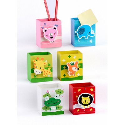 ΜΠΟΜΠΟΝΙΕΡΑ ΞΥΛΙΝΗ ΜΟΛΥΒΟΘΗΚΗ ΜΕΜΟ ΖΩΑΚΙΑ 6 ΣΧΕΔΙΩΝ 7X5.5X8.5CM