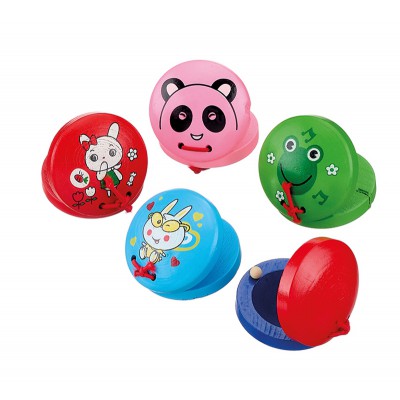 ΜΠΟΜΠΟΝΙΕΡΑ ΞΥΛΙΝΑ ΚΡΟΤΑΛΑ ΜΕ ΖΩΑΚΙΑ ΣΕ 5 ΣΧΕΔΙΑ Φ5.5cm