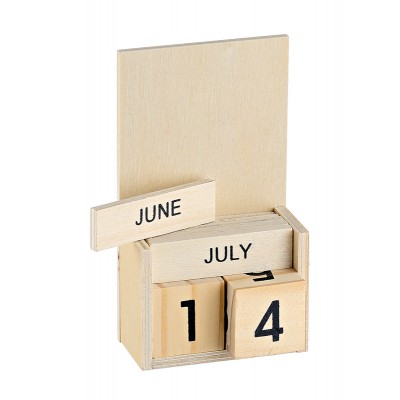 ΞΥΛΙΝΟ ΗΜΕΡΟΛΟΓΙΟ ΣΕ ΦΥΣΙΚΟ ΧΡΩΜΑ 7x3.5x12.5cm