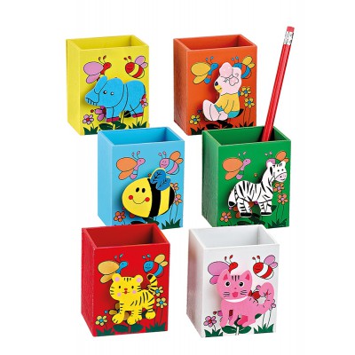 ΜΠΟΜΠΟΝΙΕΡΑ ΞΥΛΙΝΗ ΜΟΛΥΒΟΘΗΚΗ ΖΩΑΚΙΑ ΜΕΜΟ 6 ΣΧΕΔΙΩΝ 7x5.5x8.5cm