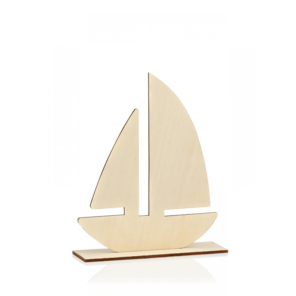 ΚΑΡΑΒΑΚΙ ΞΥΛΙΝΟ ΜΕ ΒΑΣΗ ΣΕ ΦΥΣΙΚΟ ΧΡΩΜΑ ΞΥΛΟΥ 11.5x3.5x14.5cm 