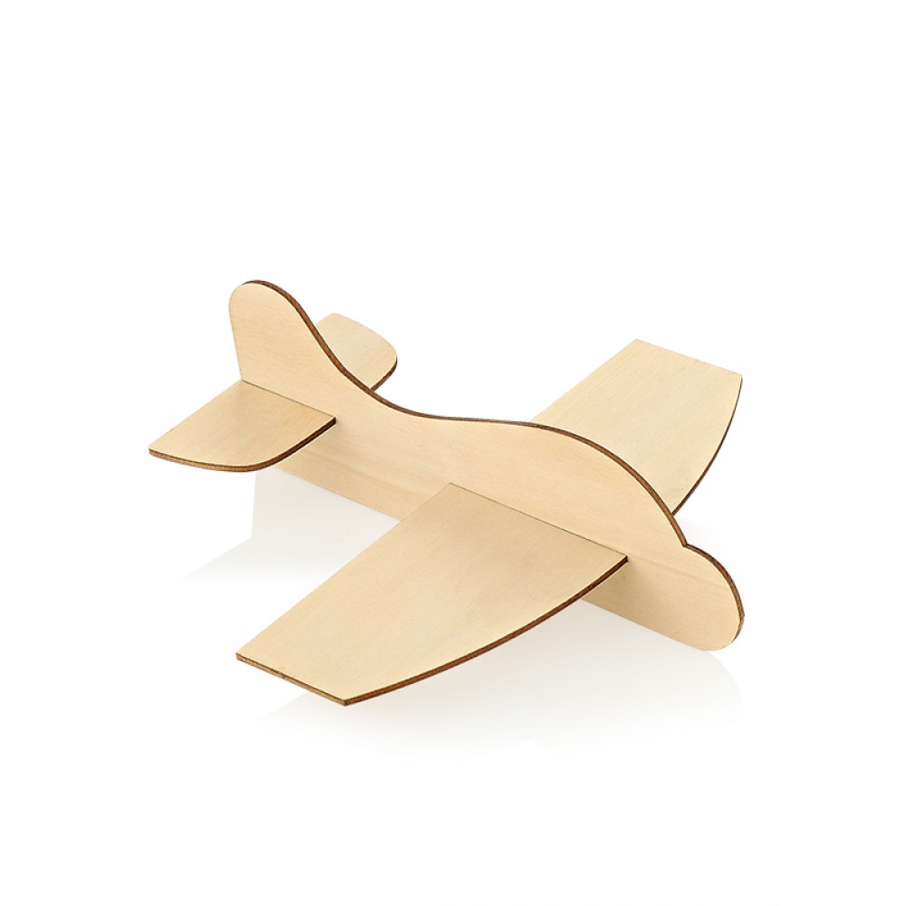 ΞΥΛΙΝΟ ΑΕΡΟΠΛΑΝΟ ΤΡΙΣΔΙΑΣΤΑΤΟ ΣΕ ΦΥΣΙΚΟ ΧΡΩΜΑ ΞΥΛΟΥ 19.5x19x7cm 