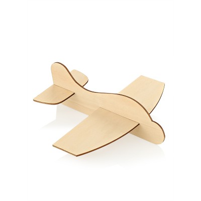 ΞΥΛΙΝΟ ΑΕΡΟΠΛΑΝΟ ΤΡΙΣΔΙΑΣΤΑΤΟ ΣΕ ΦΥΣΙΚΟ ΧΡΩΜΑ ΞΥΛΟΥ 19.5x19x7cm