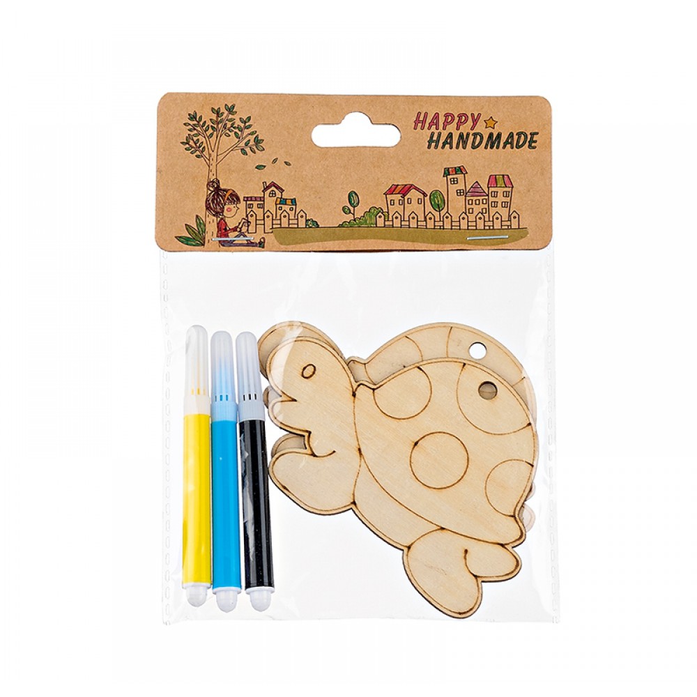 ΧΕΛΩΝΑΚΙ ΞΥΛΙΝΟ ΜΕ ΜΑΡΚΑΔΟΡΟΥΣ 10x7cm 