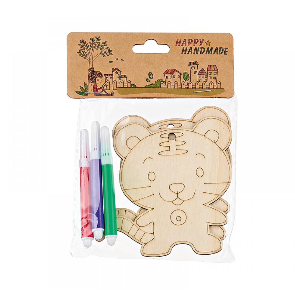 ΓΑΤΑΚΙ ΞΥΛΙΝΟ ΜΕ ΜΑΡΚΑΔΟΡΟΥΣ 9x10cm 