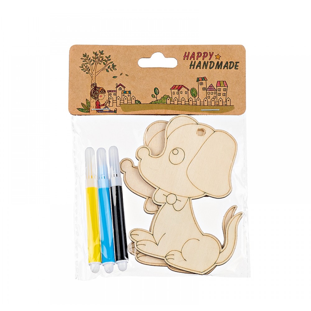 ΣΚΥΛΑΚΙ ΞΥΛΙΝΟ ΜΕ ΜΑΡΚΑΔΟΡΟΥΣ 8x10cm 