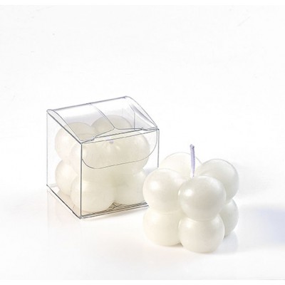 ΜΠΟΜΠΟΝΙΕΡΑ ΑΡΩΜΑΤΙΚΟ ΚΕΡΙ ΛΕΥΚΟ BUBBLE 3.5Χ3.5CM ΣΕ PVC ΚΟΥΤΑΚΙ 4X4CM