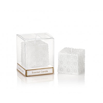 ΜΠΟΜΠΟΝΙΕΡΑ ΑΡΩΜΑΤΙΚΟ ΚΕΡΙ ΛΕΥΚΟ ΜΕ ΜΑΡΓΑΡΙΤΕΣ 5X5X5CM ΣΕ PVC ΚΟΥΤΑΚΙ 6.5X6.5X8CM