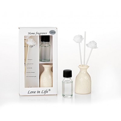 ΜΠΟΜΠΟΝΙΕΡΑ ΑΡΩΜΑΤΙΚΟ ΧΩΡΟΥ 10ml ΜΕ STICKS ΣΕ ΛΕΥΚΟ ΚΟΥΤΙ 9X4.5X15CM/ 6 ΑΡΩΜΑΤΑ