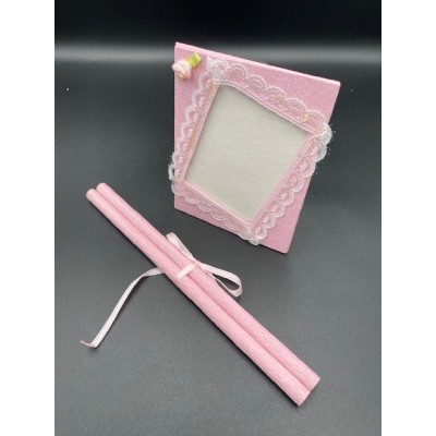 ΜΠΟΜΠΟΝΙΕΡΑ  ΚΟΡΝΙΖΑ ΡΟΖ ΜΕ ΜΟΛΥΒΙΑ ΑΠΟ ΟΙΚΟΛΟΓΙΚΟ ΧΑΡΤΙ  10cm