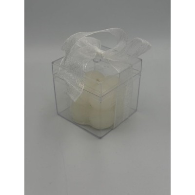 ΜΠΟΜΠΟΝΙΕΡΑ ΑΡΩΜΑΤΙΚΟ ΚΕΡΙ ΛΕΥΚΟ BUBBLE 3.5Χ3.5CM ΣΕ PVC ΚΟΥΤΑΚΙ 5X5X5CM