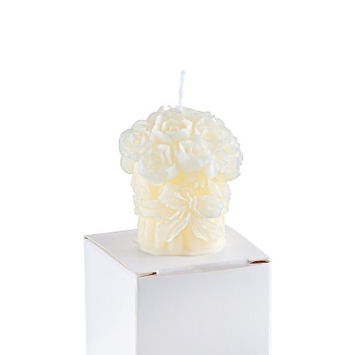 ΚΕΡΙ ΜΠΟΥΚΕΤΟ ΛΟΥΛΟΥΔΙΑ ΛΕΥΚΟ Φ4.5x5cm ΚΟΥΤΑΚΙ 5x5x5cm