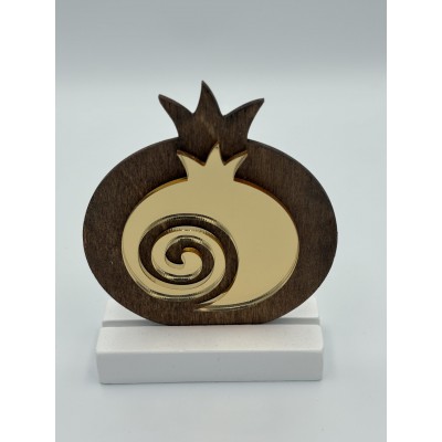 ΕΠΙΤΡΑΠΕΖΙΟ ΓΟΥΡΙ ΞΥΛΙΝΟ ΡΟΔΙ ΜΕ PLEXIGLASS 7.5x10.5cm