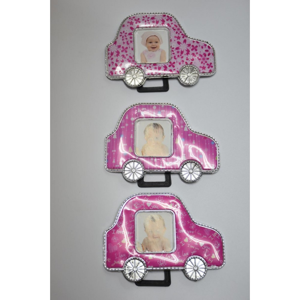 ΜΠΟΜΠΟΝΙΕΡΑ PVC ΦΩΤΟΓΡΑΦΟΘΗΚΗ ΑΥΤΟΚΙΝΗΤΟ ΡΟΖ 3 ΣΧΕΔΙΩΝ 12.5Χ8.5Υ 