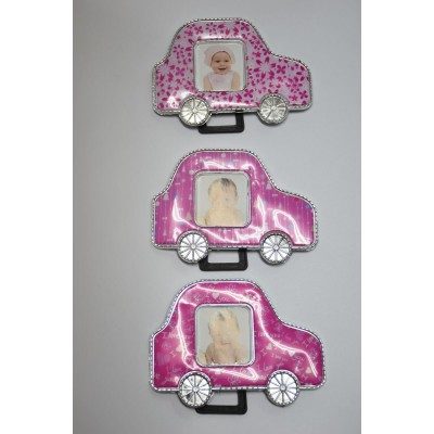 ΜΠΟΜΠΟΝΙΕΡΑ PVC ΦΩΤΟΓΡΑΦΟΘΗΚΗ ΑΥΤΟΚΙΝΗΤΟ ΡΟΖ 3 ΣΧΕΔΙΩΝ 12.5Χ8.5Υ
