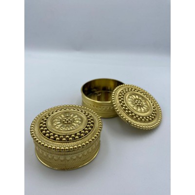 ΜΠΟΜΠΟΝΙΕΡΑ PVC ΣΤΡΟΓΓΥΛΗ ΜΠΙΖΟΥΤΙΕΡΑ ΧΡΥΣΗ 7CM