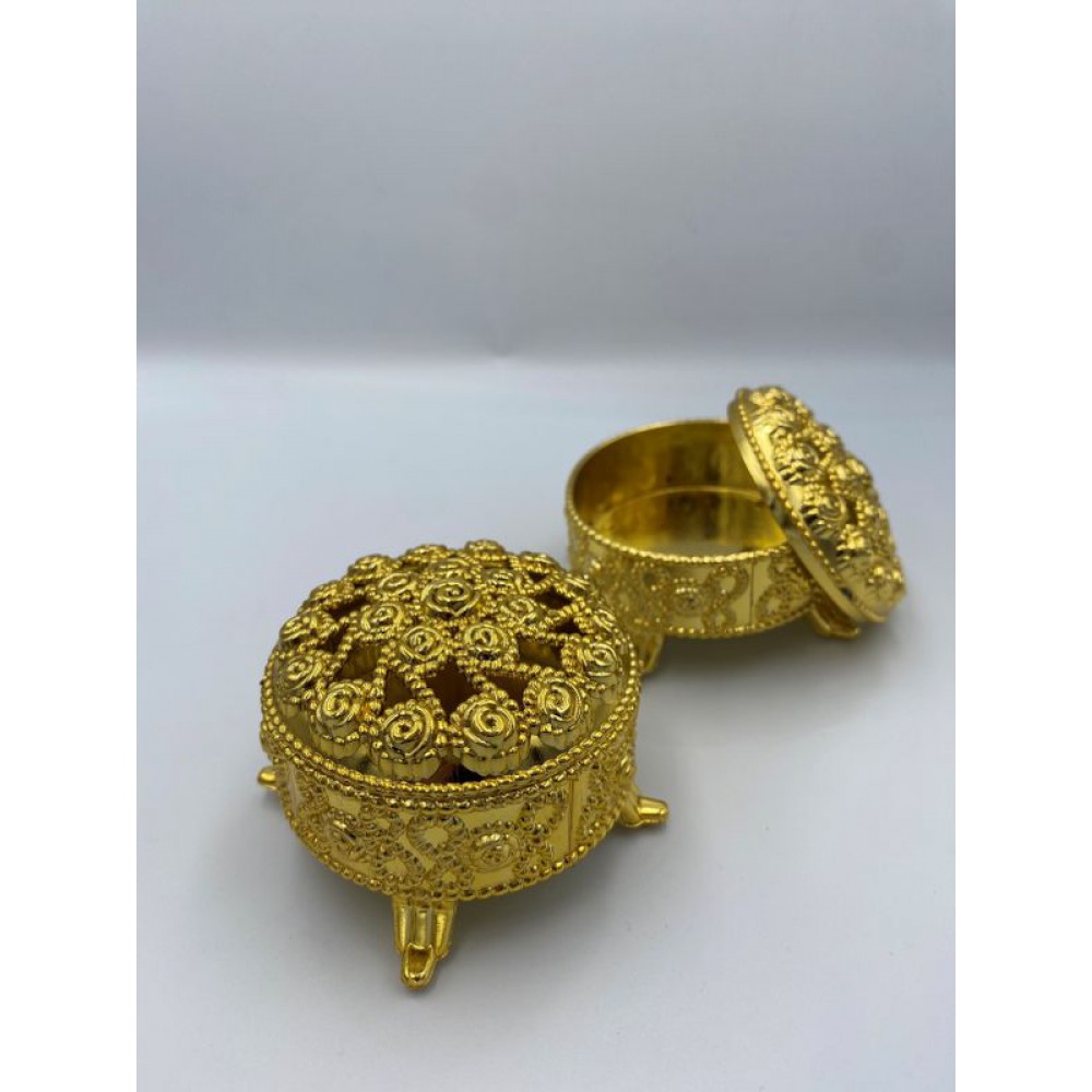 ΜΠΟΜΠΟΝΙΕΡΑ PVC ΜΠΙΖΟΥΤΙΕΡΑ ΧΡΥΣΗ VINTAGE 7X5CM 