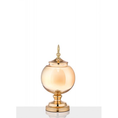 ΓΥΑΛΙΝΗ ΧΡΥΣΗ ΦΟΝΤΑΝΙΕΡΑ ΜΕ ΚΑΠΑΚΙ Φ20x36cm