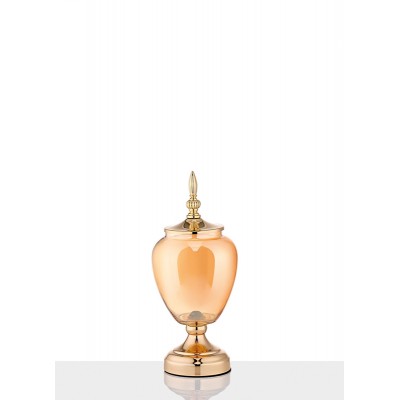 ΓΥΑΛΙΝΗ ΧΡΥΣΗ ΦΟΝΤΑΝΙΕΡΑ ΜΕ ΚΑΠΑΚΙ Φ15x33cm