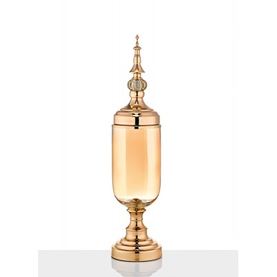 ΓΥΑΛΙΝΗ ΧΡΥΣΗ ΦΟΝΤΑΝΙΕΡΑ ΜΕ ΚΑΠΑΚΙ Φ13x54cm