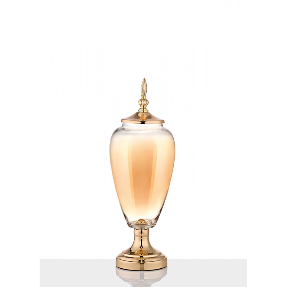 ΓΥΑΛΙΝΗ ΧΡΥΣΗ ΦΟΝΤΑΝΙΕΡΑ ΜΕ ΚΑΠΑΚΙ Φ16x43cm 