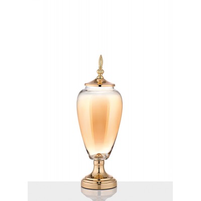 ΓΥΑΛΙΝΗ ΧΡΥΣΗ ΦΟΝΤΑΝΙΕΡΑ ΜΕ ΚΑΠΑΚΙ Φ16x43cm