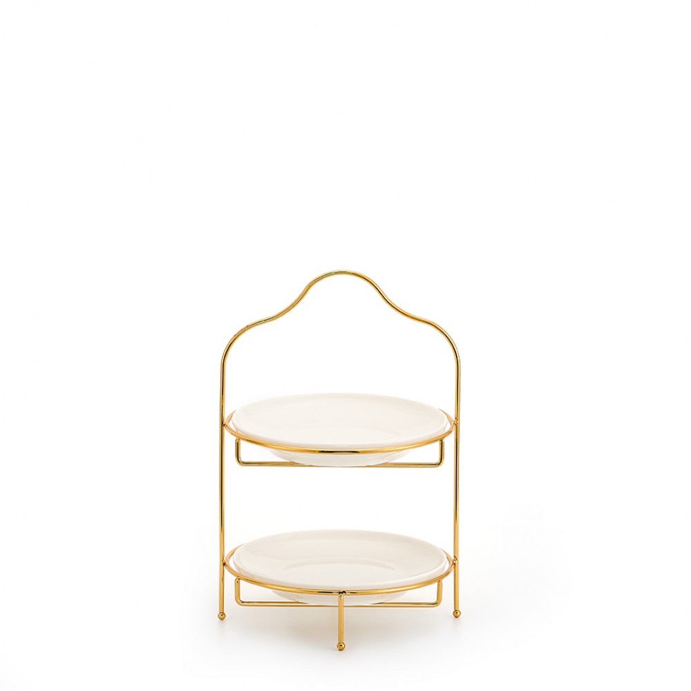 ΟΡΝΤΕΒΙΕΡΑ ΠΟΡΣΕΛΑΝΙΝΗ 2 ΕΠΙΠΕΔΩΝ ΜΕ ΜΕΤΑΛΛΙΚΗ ΧΡΥΣΗ ΒΑΣΗ Φ22.5Χ35Υ 