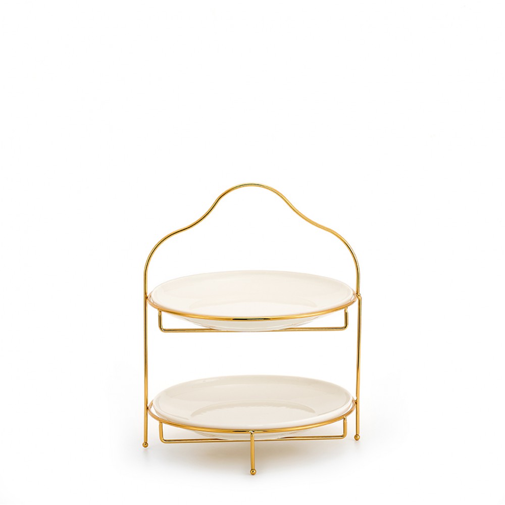 ΟΡΝΤΕΒΙΕΡΑ ΠΟΡΣΕΛΑΝΙΝΗ 2 ΕΠΙΠΕΔΩΝ ΜΕ ΜΕΤΑΛΛΙΚΗ ΧΡΥΣΗ ΒΑΣΗ Φ27Χ35Υ 