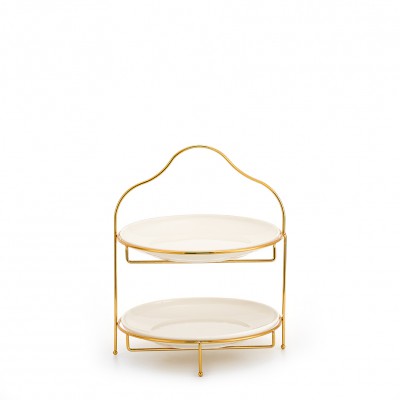 ΟΡΝΤΕΒΙΕΡΑ ΠΟΡΣΕΛΑΝΙΝΗ 2 ΕΠΙΠΕΔΩΝ ΜΕ ΜΕΤΑΛΛΙΚΗ ΧΡΥΣΗ ΒΑΣΗ Φ27Χ35Υ