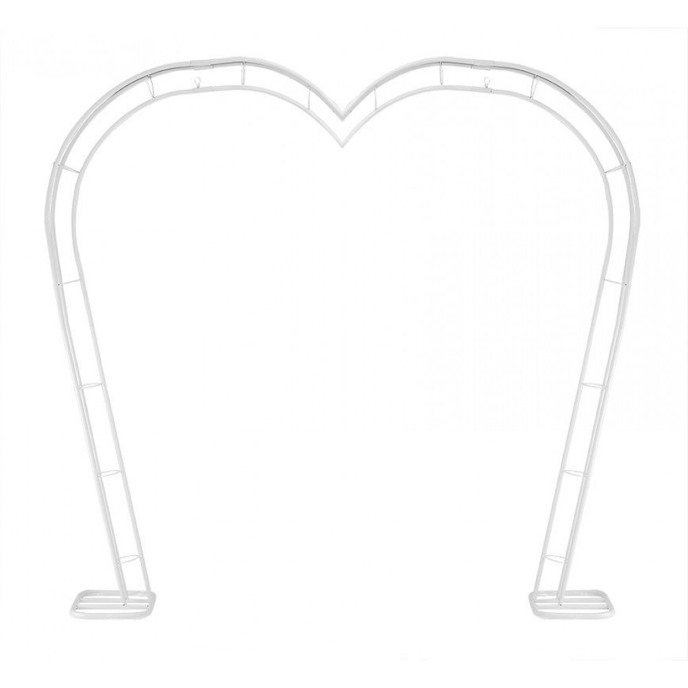 ΜΕΤΑΛΛΙΚΗ ΔΙΑΚΟΣΜΗΤΙΚΗ ΑΨΙΔΑ ΚΑΡΔΙΑ ΛΕΥΚΗ 3ΒΕΡΓΗ 240X230CM (7 ΤΜΧ) 