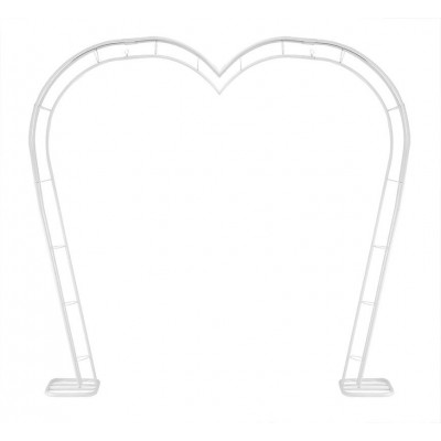 ΜΕΤΑΛΛΙΚΗ ΔΙΑΚΟΣΜΗΤΙΚΗ ΑΨΙΔΑ ΚΑΡΔΙΑ ΛΕΥΚΗ 3ΒΕΡΓΗ 240X230CM (7 ΤΜΧ)