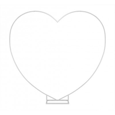 ΜΕΤΑΛΛΙΚΗ ΔΙΑΚΟΣΜΗΤΙΚΗ ΚΑΡΔΙΑ ΛΕΥΚΗ 1ΒΕΡΓΑ 210X210CM (7 ΤΜΧ)