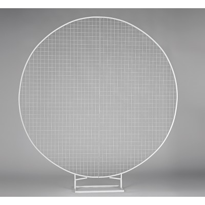 ΜΕΤΑΛΛΙΚΟ ΔΙΑΚΟΣΜΗΤΙΚΟ ΣΤΕΦΑΝΙ ΛΕΥΚΟ ΜΕ ΠΛΕΓΜΑ 200x215cm