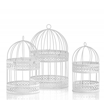 ΚΛΟΥΒΙΑ ΜΕΤΑΛΛΙΚΑ ΛΕΥΚΑ ΣΕΤ 3 ΤΕΜΑΧΙΩΝ Φ21x32 Φ17x27 Φ14x25cm