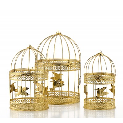 ΚΛΟΥΒΙΑ ΜΕΤΑΛΛΙΚΑ ΧΡΥΣΑ ΣΕΤ 3 ΤΕΜΑΧΙΩΝ Φ21x32 Φ17x27 Φ14x25cm