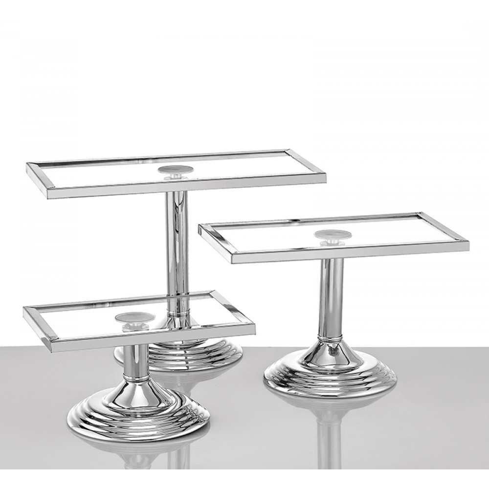 ΤΟΥΡΤΙΕΡΕΣ ΜΕΤΑΛΛΙΚΕΣ ΑΣΗΜΕΝΙΕΣ ΣΕΤ 3 ΤΕΜΑΧΙΩΝ 30x14x21 25x14x16 20x14x11cm 