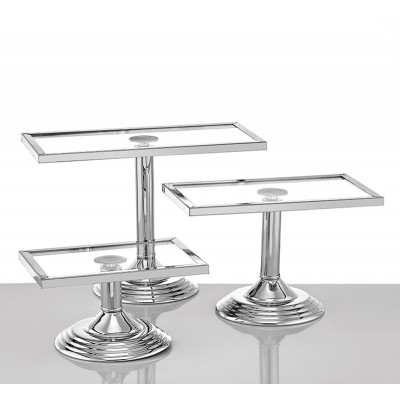 ΤΟΥΡΤΙΕΡΕΣ ΜΕΤΑΛΛΙΚΕΣ ΑΣΗΜΕΝΙΕΣ ΣΕΤ 3 ΤΕΜΑΧΙΩΝ 30x14x21 25x14x16 20x14x11cm