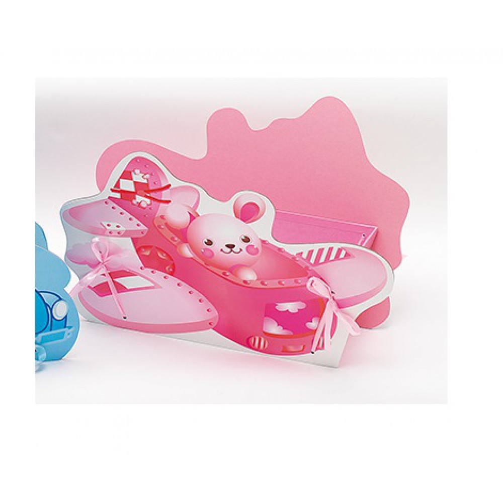 ΠΑΝΕΡΙ ΒΑΠΤΙΣΗΣ ΑΠΟ ΧΑΡΤΟΝΙ ΑΕΡΟΠΛΑΝΟ ΡΟΖ 1ΣΧΕΔΙΟ 47Χ20Χ33 