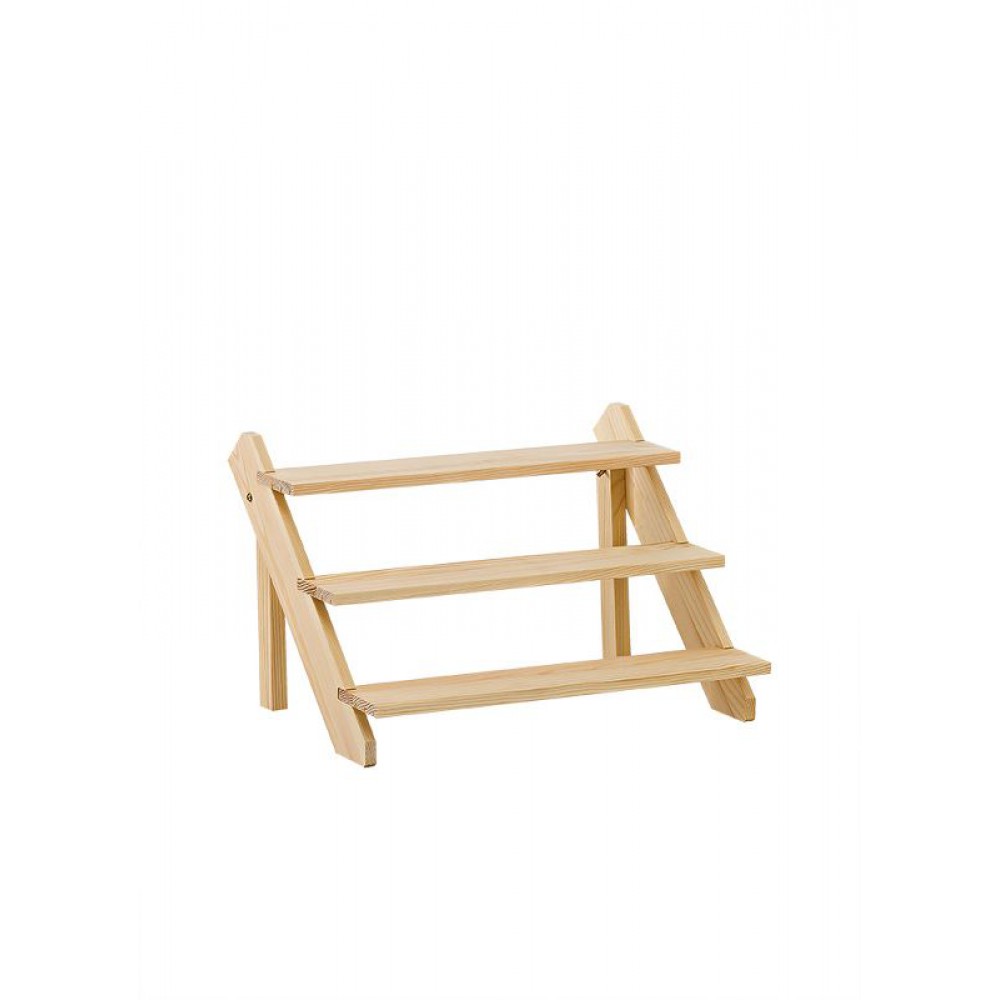 ΞΥΛΙΝΗ ΒΑΣΗ ΓΛΥΚΩΝ 3 ΕΠΙΠΕΔΩΝ 39X30X24CM 