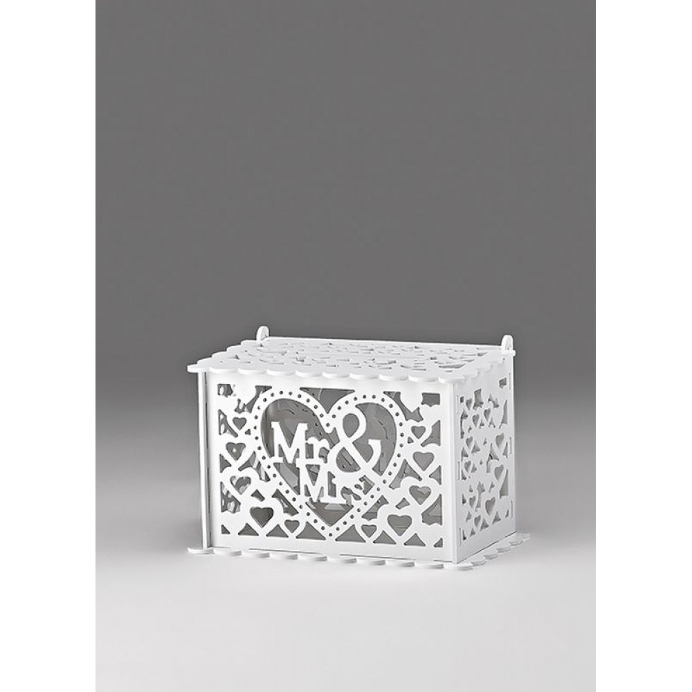 ΞΥΛΙΝΟ ΛΕΥΚΟ ΚΟΥΤΙ ΕΥΧΩΝ MR&MRS 32X20X20CM 