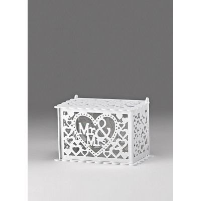 ΞΥΛΙΝΟ ΛΕΥΚΟ ΚΟΥΤΙ ΕΥΧΩΝ MR&MRS 32X20X20CM
