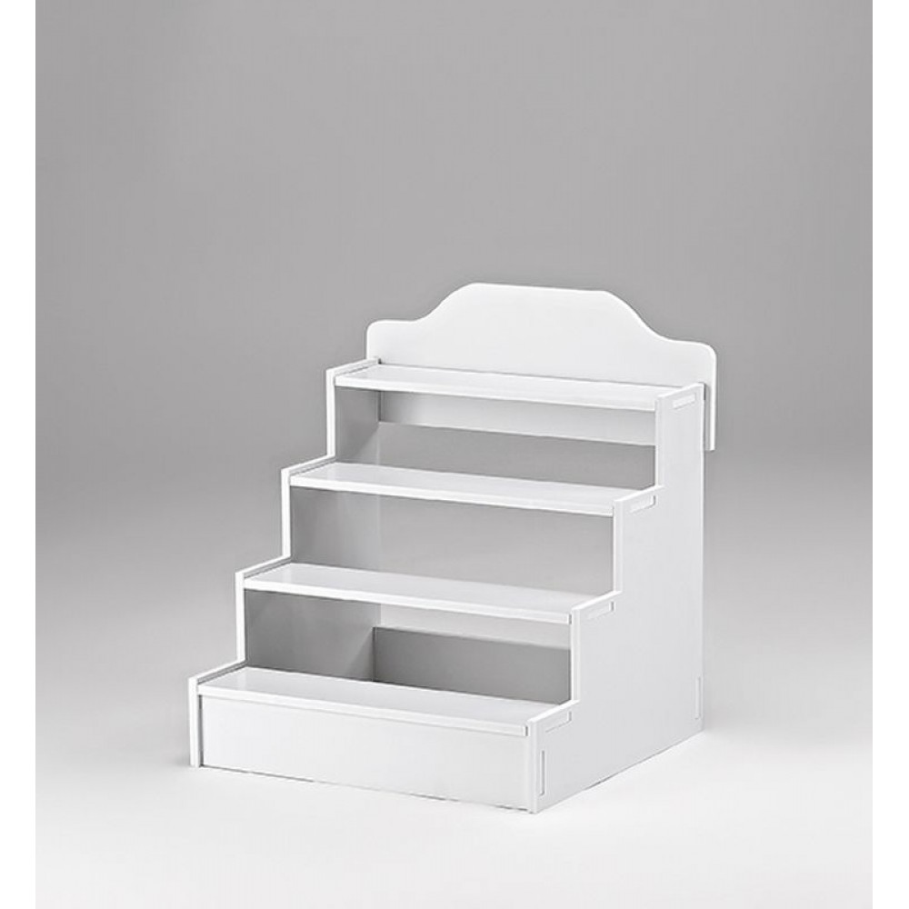 ΞΥΛΙΝΗ ΒΑΣΗ ΓΛΥΚΩΝ ΛΕΥΚΗ 4 ΕΠΙΠΕΔΩΝ 40X40X47CM 