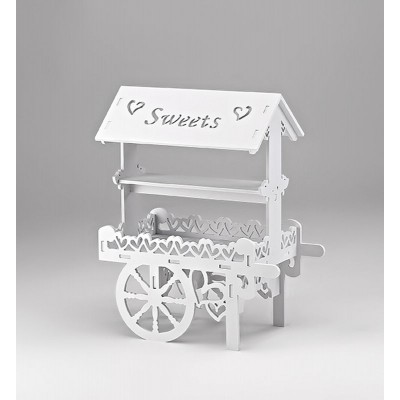 ΞΥΛΙΝΟ ΔΙΑΚΟΣΜΗΤΙΚΟ ΚΑΡΟΤΣΙ ΓΙΑ ΓΛΥΚΑ ΛΕΥΚΟ 48X26X60CM