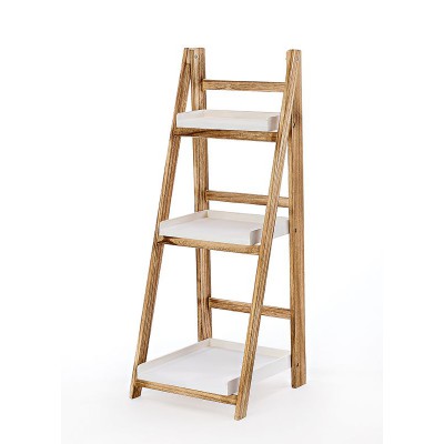 ΞΥΛΙΝΟ ΣΤΑΝΤ ΚΑΦΕ ΜΕ 3 ΛΕΥΚΑ ΕΠΙΠΕΔΑ 42X108CM