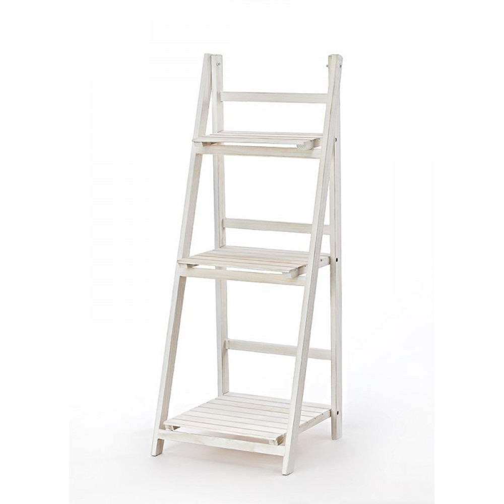 ΞΥΛΙΝΟ ΛΕΥΚΟ ΣΤΑΝΤ 3 ΕΠΙΠΕΔΩΝ 42X110CM 