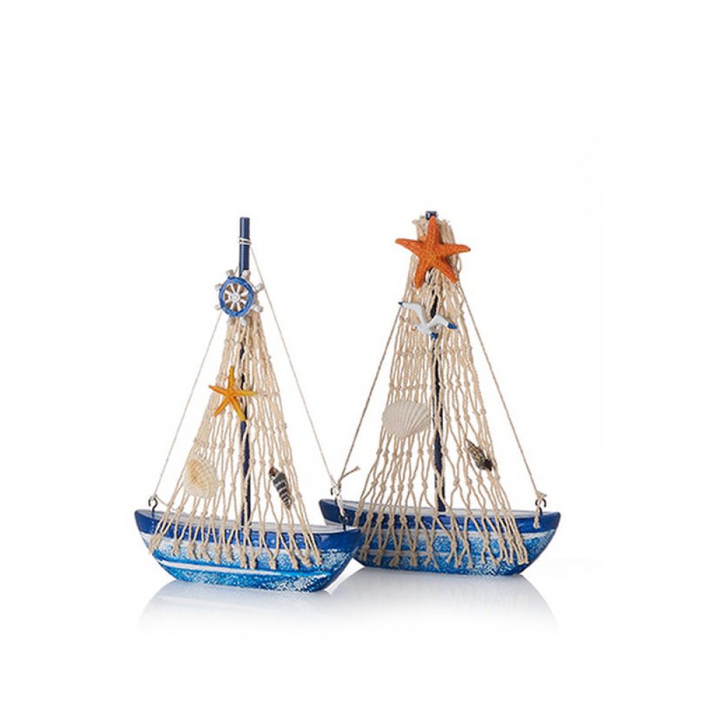 ΔΙΑΚΟΣΜΗΤΙΚΟ ΞΥΛΙΝΟ ΚΑΡΑΒΙ 2 ΣΧΕΔΙΩΝ 15X22CM 