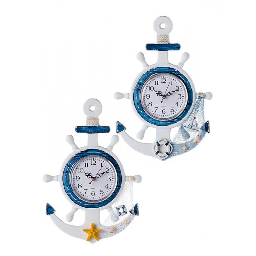 ΔΙΑΚΟΣΜΗΤΙΚΟ ΞΥΛΙΝΟ ΡΟΛΟΙ ΑΓΚΥΡΑ 2 ΣΧΕΔΙΩΝ 23X33 CM 