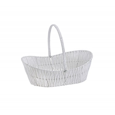 ΚΑΛΑΘΙ ΓΙΑ ΜΠΟΜΠΟΝΙΕΡΕΣ ΟΒΑΛ ΛΕΥΚΟ ΜΕ ΧΕΡΟΥΛΙ 55x40x20cm